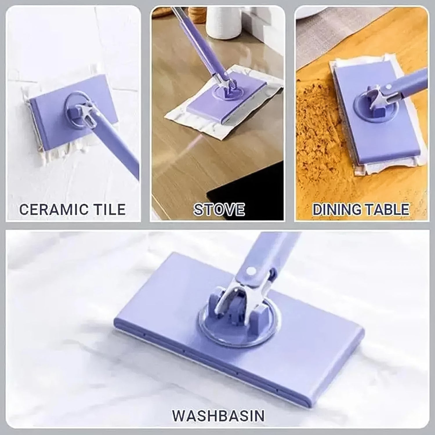 Automatic Cloth Changing Mini Mop With Push Pull Cloth Changing Handle (1 Pc) Automatic Cloth Changing Mini Mop With Push Pull Cloth Changing Handle (1 Pc)